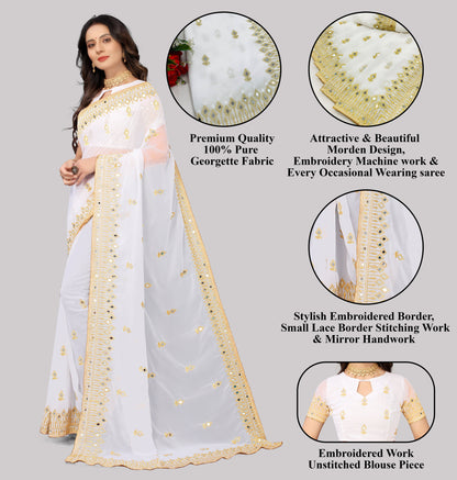 Traditional Trending Georgette Saree with Blouse Piece