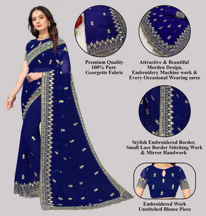 Traditional Trending Georgette Saree with Blouse Piece