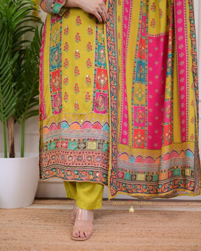 Fully Stylish Premium Muslin Pakistani Suit Set