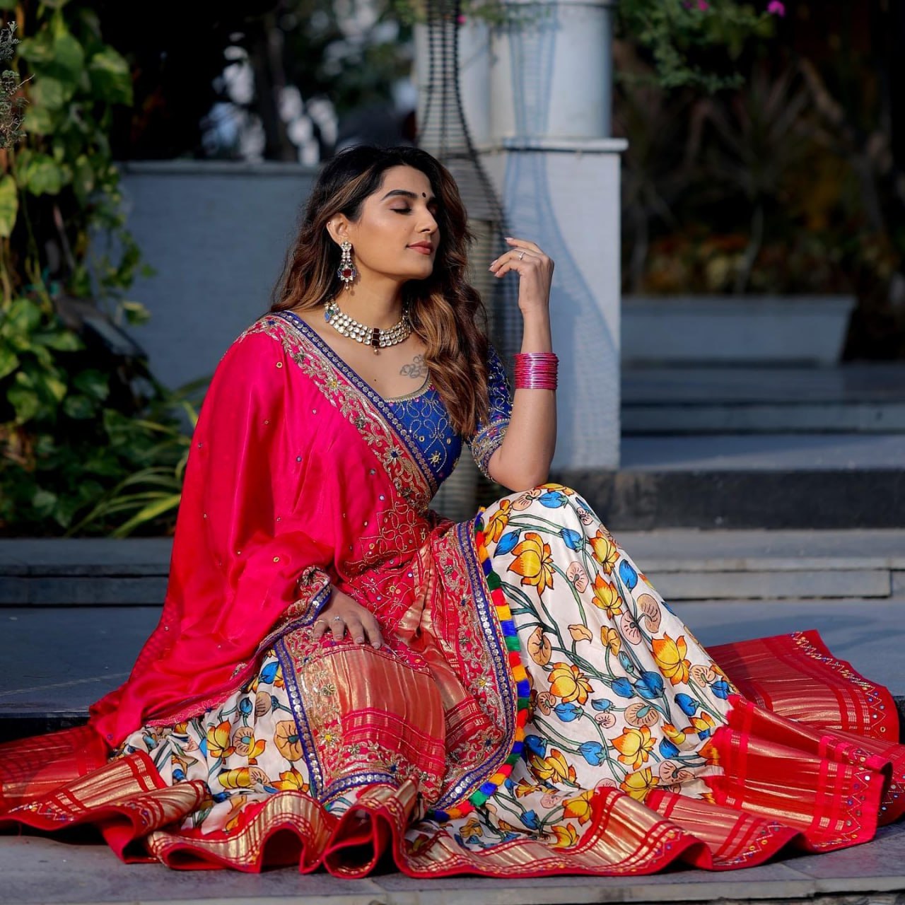 NEW DESIGNER PRINTED LAHENGA CHOLI