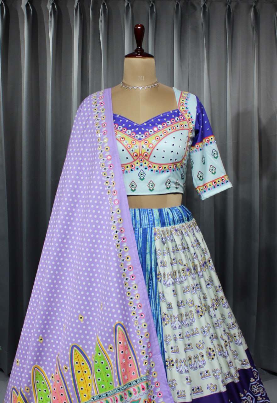 Cloths Collections : Be the Dazzling Star in the Heavy Flair Lehenga Choli