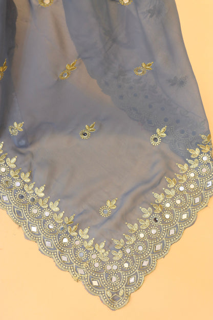 Georgette fabric Saree with Satin Silk fabric Blouse Piece