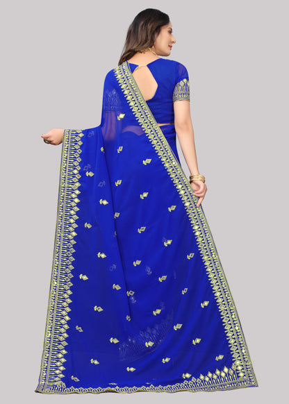 Traditional Trending Georgette Saree with Blouse Piece