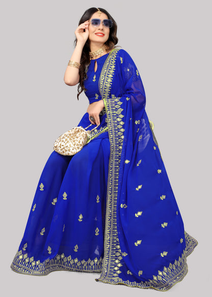 Traditional Trending Georgette Saree with Blouse Piece