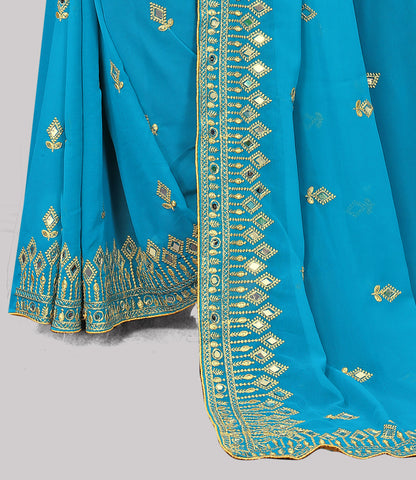 Traditional Trending Georgette Saree with Blouse Piece