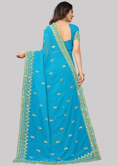 Traditional Trending Georgette Saree with Blouse Piece