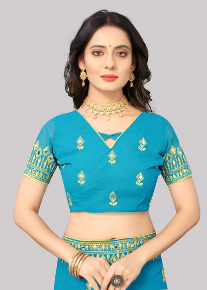 Traditional Trending Georgette Saree with Blouse Piece