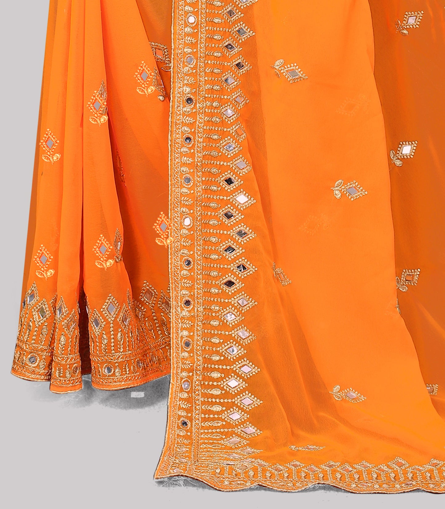 Traditional Trending Georgette Saree with Blouse Piece