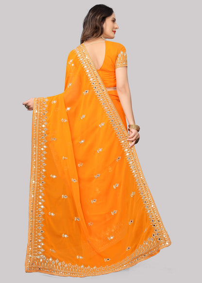 Traditional Trending Georgette Saree with Blouse Piece