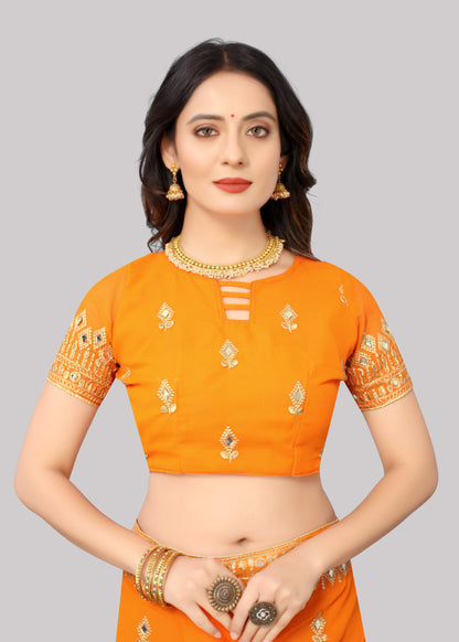 Traditional Trending Georgette Saree with Blouse Piece