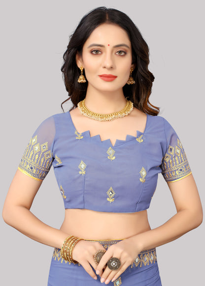 Traditional Trending Georgette Saree with Blouse Piece