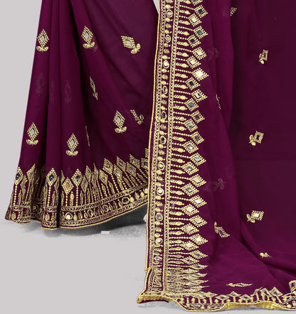 Traditional Trending Georgette Saree with Blouse Piece