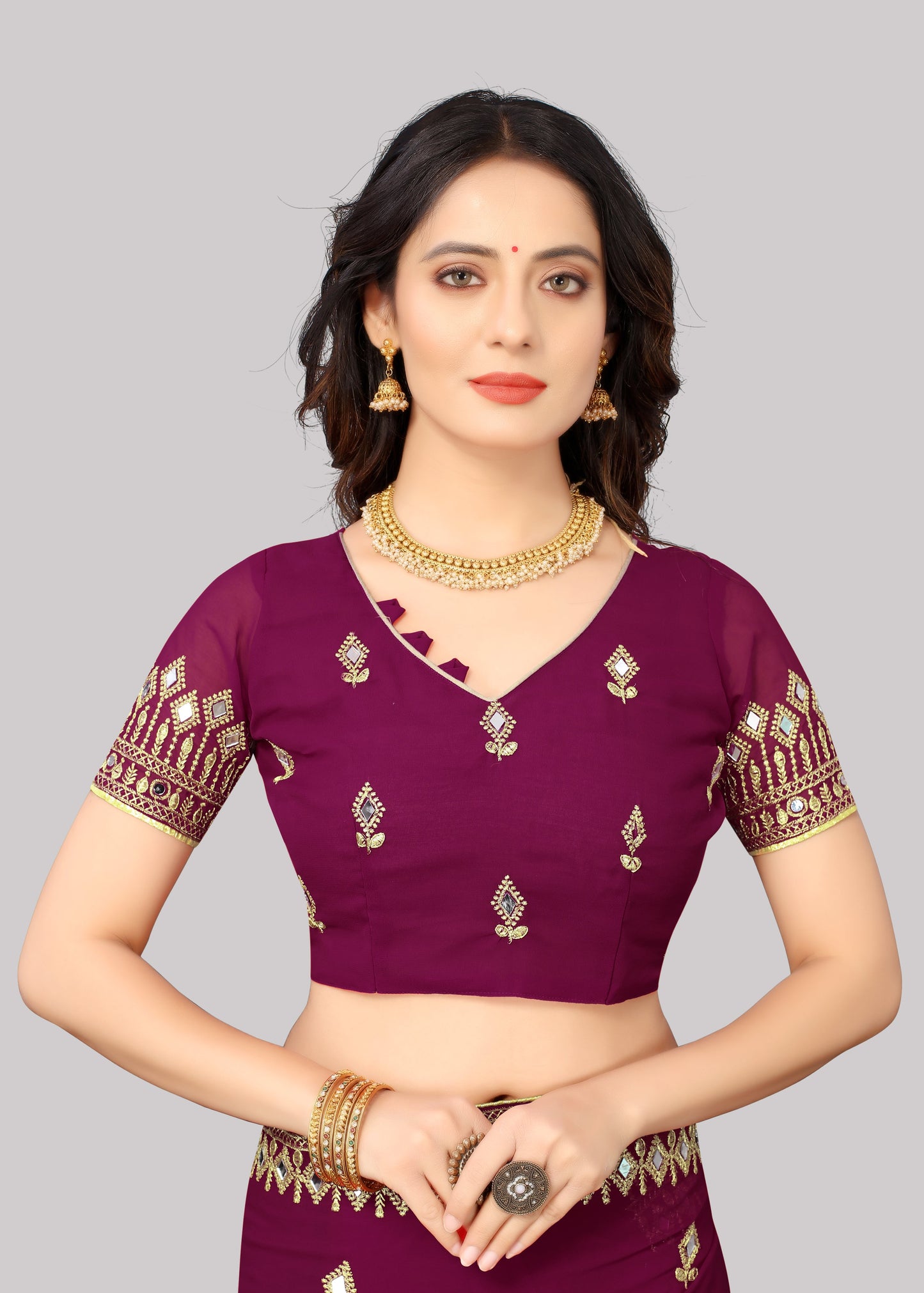 Traditional Trending Georgette Saree with Blouse Piece