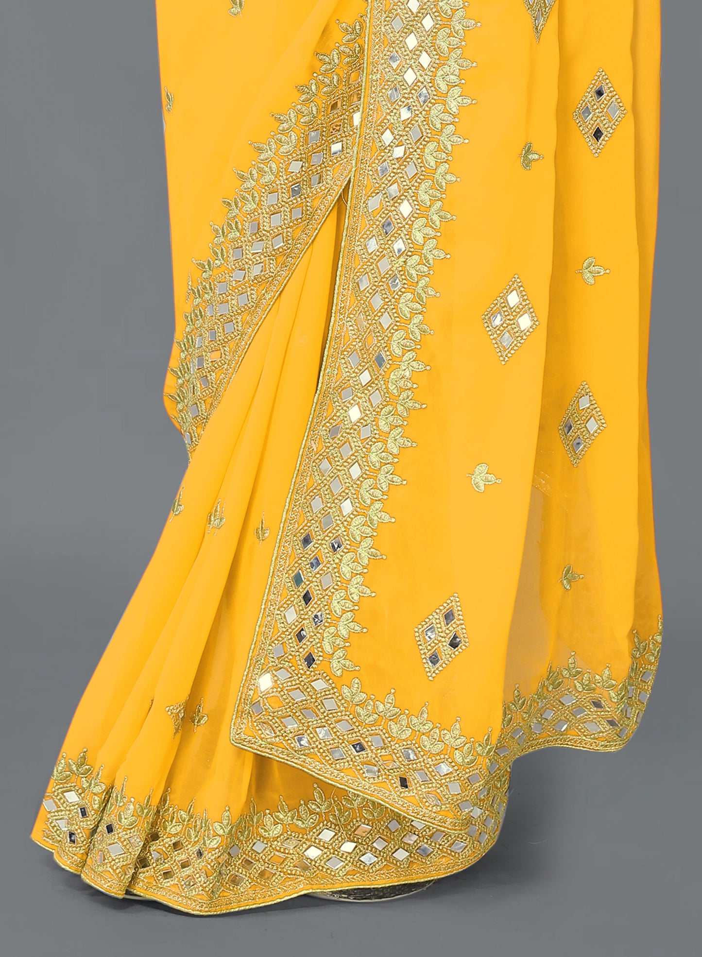 Trending Georgette Saree with Satin Silk Blouse Piece