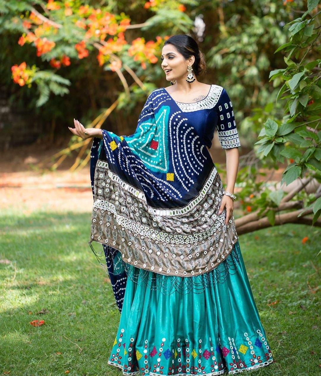 Sparkling Peacock Perfection: Elevate Your Style with Cloths Collections Designer Lehenga Choli