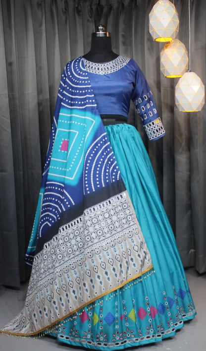 Sparkling Peacock Perfection: Elevate Your Style with Cloths Collections Designer Lehenga Choli